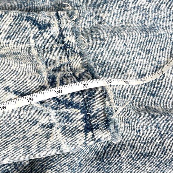 Vintage Mizz Lizz 80s Acid Wash distressed Denim trench coat womens Medium - Picture 7 of 7